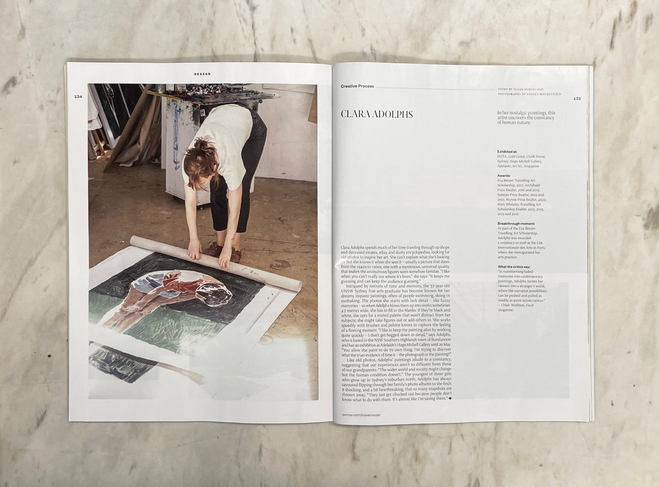 Clara Adolphs feature article in Qantas Magazine