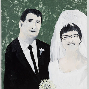Richard Lewer, The wedding day, 2025, acrylic on laminate tabletop, 40 x 40 cm.
Photo by Christian Capurro