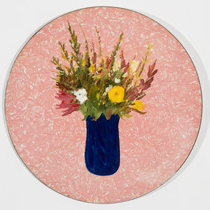 Richard Lewer, Thinking of you, 2025, acrylic on laminate tabletop, 60 cm diameter. Photo by Christian Capurro