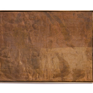 Amy Joy Watson, Sky Map, 2024, metallic thread on brass mesh with brass frame, 58 x 79 cm
