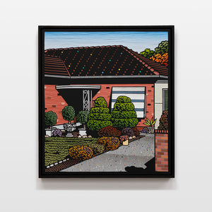 Christopher Zanko, Before The Fall, 2025, acrylic on carved board, 50 x 45 cm. Photography by Jessica Maurer