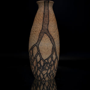 Fiona Roberts, Below, 2024, stoneware with underglaze, 26 x 10.5 x 26.5 cm