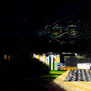 William Mackinnon, Keeping one’s head above water, 2023, acrylic, oil, and automotive paint on linen, 160 x 130 cm