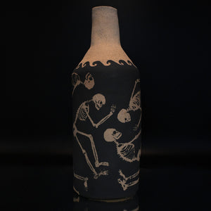 Fiona Roberts, Dark Depths, 2024, stoneware with underglaze, 31.5 x 12 x 12 cm