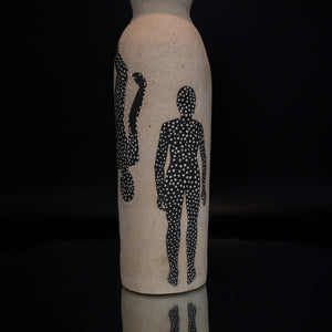 Fiona Roberts, Dotted Souls, 2024, stoneware with underglaze, 26.5 x 9 x 9 cm