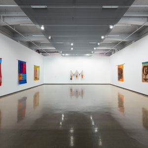 Julia Robinson and Don Driver in 'Eerie Pageantry' at City Gallery Wellington (Te Whare Toi), 2023. Photography by Cheksa Brown