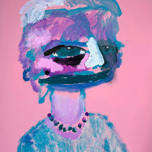Sally Bourke, Everything Seems Perfect From Far Away, 2024, oil and acrylic on aluminium, 60 x 50 cm