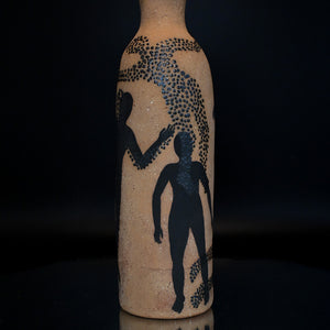 Fiona Roberts, Exhaled, 2024, stoneware, underglaze, glaze, 27.5 x 9 x 9 cm