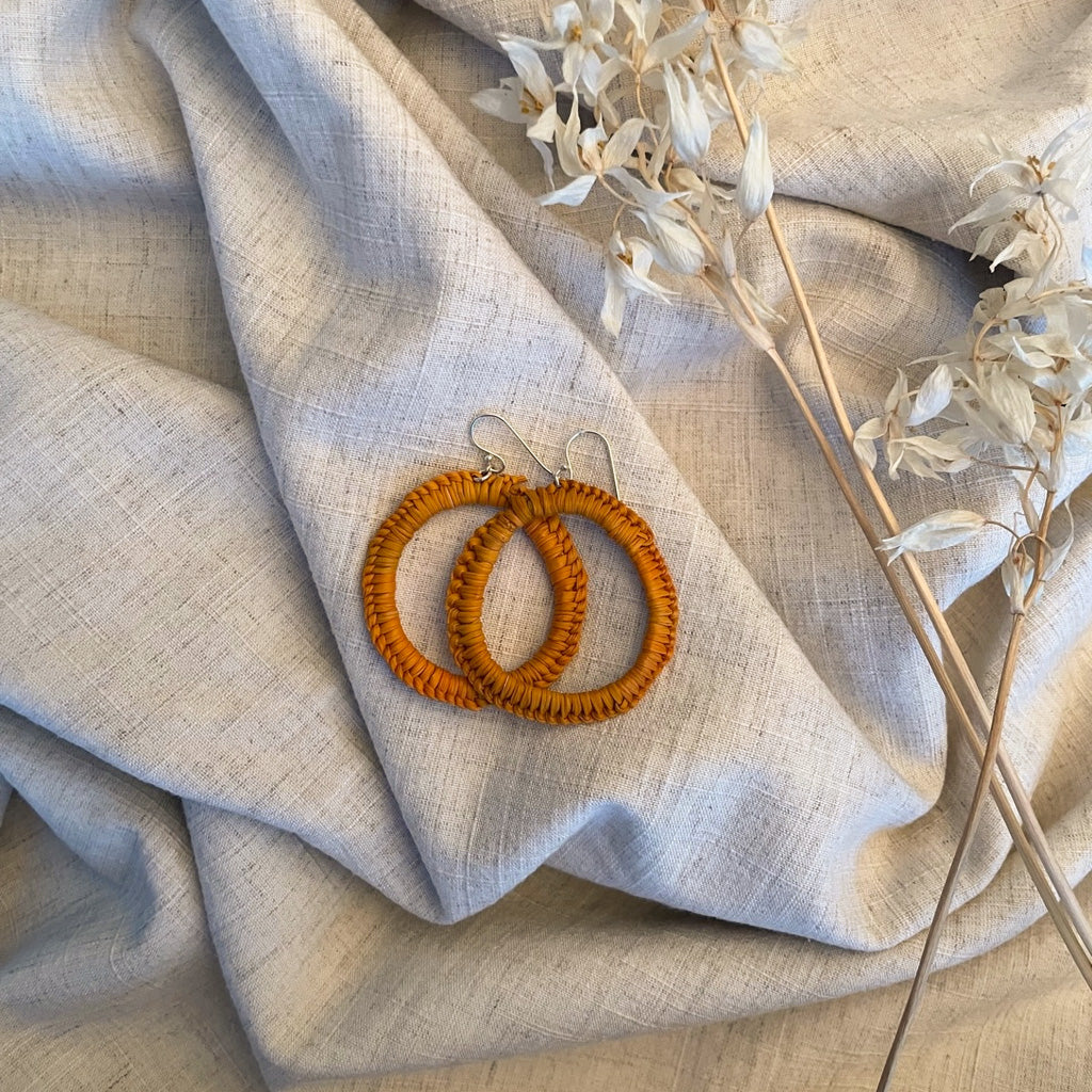 Hand-crafted 'Gunga' Earrings by Gurrpulan Guyula (825-23)