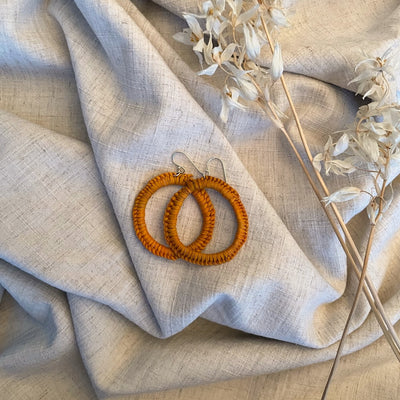 Hand-crafted 'Gunga' Earrings by Gurrpulan Guyula (825-23)