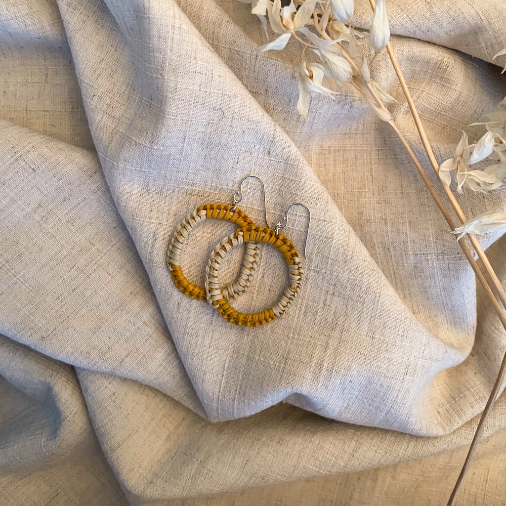 Hand-crafted 'Gunga' Earrings by Yindiri Guyula (7385-23)