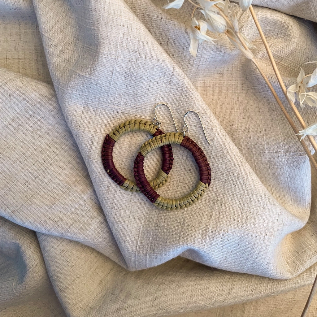 Hand-crafted 'Gunga' Earrings by Gurrpulan Guyula (8169-22)