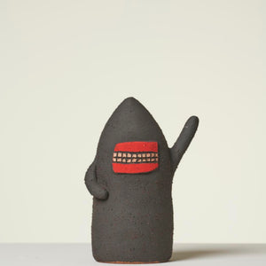 Alfred Lowe, Are we allowed to celebrate IV (520-23AS), 2023, glazed ceramic with sgraffito and mixed media ,21.5 x 16 x 10 cm