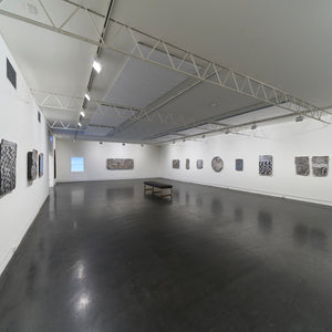Binygurr Wirrpanda's 'Dancing Brolgas' at Hugo Michell Gallery, 2024.