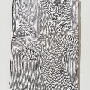 Napunda Marawili, Yathikpa (3354-25), 2025, Natural pigments on Stringybark 
106 x 75 cm