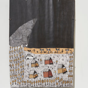 Gutiŋarra Yunupiŋu, Buymarr (6223-24), 2024, Natural pigment on Stringybark, 84 x 62.5 cm