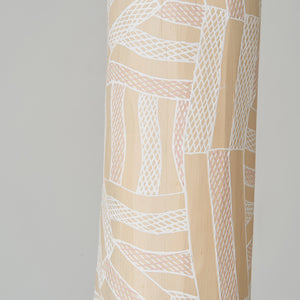 Manini Gumana, Garrapara (3819-23) (detail), 2023, Earth pigments on Stringybark hollow pole, 219 x 15 x 15 cm