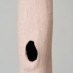 Manini Gumana, Garrapara (3820-23) (Detail), 2023, Earth pigments on Stringybark hollow pole, 211 x 24 x 24 cm