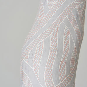 Manini Gumana, Garrapara (6108-23) (detail), 2023, Earth pigments on Stringybark hollow pole, 200 x 15 x 15 cm
