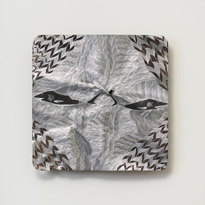 Binygurr Wirrpanda, Dara Mäna (3183 24), 2024, etching on found metal sign, 75 x 75 cm