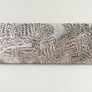 Binygurr Wirrpanda, Darraŋgi (7083 23), 2023, etching on found metal sign, 90 x 240 cm