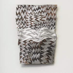 Binygurr Wirrpanda, Darraŋgi (7454 23), 2023, etching on found metal sign, 70 x 48.5 cm
