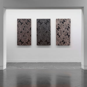 Garawan Waṉambi in 'Dhulmu - Deep' at Hugo Michell Gallery, 2023