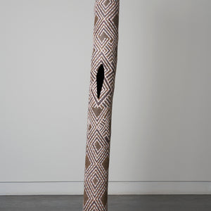 Garawan Wanambi, Marraŋu (3454-23), 2023, earth pigment on Stringybark, 210 x 22 cm