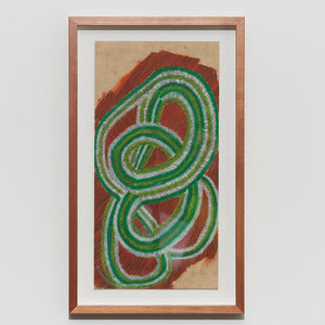Ildiko Kovacs, Drawn Into Dusk 10, 2023, oil pastel with pencil on recycled paper, 45.5 x 23 cm