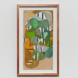 Ildiko Kovacs, Drawn Into Dusk 1, 2023, oil pastel with pencil on recycled paper, 45.5 x 23 cm