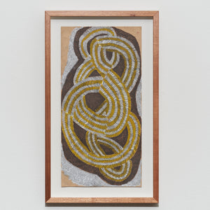 Ildiko Kovacs, Drawn Into Dusk 2, 2023, oil pastel with pencil on recycled paper, 45.5 x 23 cm