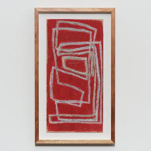 Ildiko Kovacs, Drawn Into Dusk 3, 2023, oil pastel with pencil on recycled paper, 45.5 x 23 cm