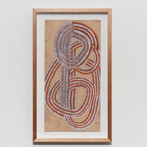 Ildiko Kovacs, Drawn Into Dusk 8, 2023, oil pastel with pencil on recycled paper, 45.5 x 23 cm