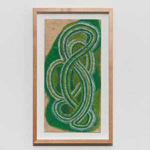 Ildiko Kovacs, Drawn Into Dusk 6, 2023, oil pastel with pencil on recycled paper, 45.5 x 23 cm