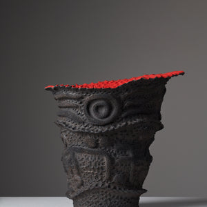 Josina Pumani, Untitled (481-25AS), 2025, hand-built stoneware and underglaze, 37 x 37 x 38.5 cm