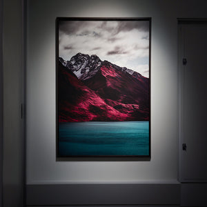 Kate Ballis, Pounamu (installation view), 2023-2024, archival inkjet print on cotton rag, 150 x 100 cm, edition 1 of 8 + 2AP