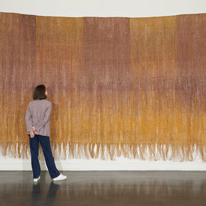 Nola Garrba, Mun-dirra (1984-24), 2024, Pandanus and Kurrajong with natural dyes, 250 x 520 cm