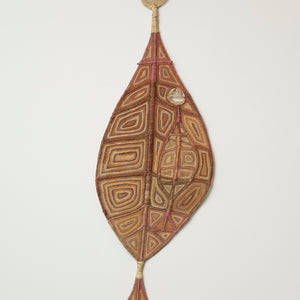 Anniebell Marrngamarrnga, Ngalkunburriyaymi fish-women spirit #1 (626-22), 2022, Pandanus and Bush Cane with natural dyes , 182 x 60 cm