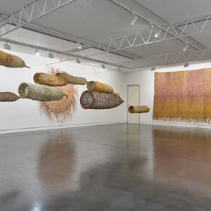 Maureen Ali, Lorna Jin-gubarranguyja, Nola Garrba in 'Living Waters' at Hugo Michell Gallery, 2025.