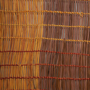 Indra Prudence, Mun-dirra (484-25) (detail), 2025, Pandanus and Kurrajong with natural dyes, 130 x 252 cm