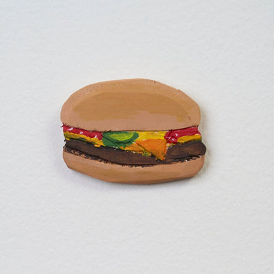 Marc Etherington's 'Burger', presented in 'My Old Heart' at Hugo Michell Gallery, 2024.