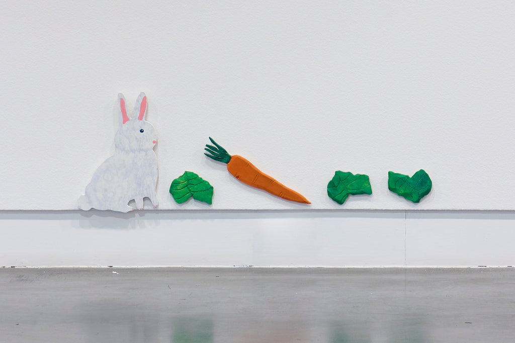 Marc Etherington's 'Bunny, carrot, and lettuces', 2024.