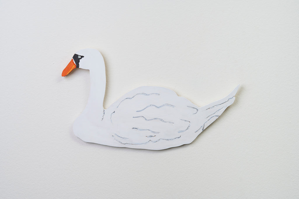 Marc Etherington's 'Swan #1' in 'My Old Heart' at Hugo Michell Gallery, 2024.