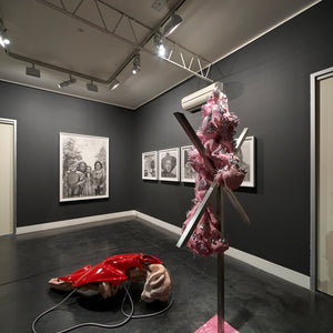Jeremy Blincoe and Jodie Di Natale in 'The artist is always alone', curated by Richard Lewer, at Hugo Michell Gallery, 2024.