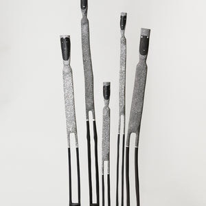 Jeremiah Bonson, Serena Bonson, and Chubasco Pascoe in 'Warraburnburn' at Hugo Michell Gallery, 2024.