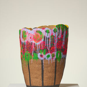 Zaachariaha Fielding & Alfred Lowe, Z munu A titutjara I (488-23AS), 2023, glazed ceramic with sgraffito and mixed media, 55 x 44 cm