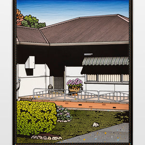 Christopher Zanko, Halfways, 2025, acrylic on carved board, 121 x 96 cm. Photography by Jessica Maurer