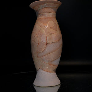 Fiona Roberts, Serpent Sabotage, 2024, stoneware, underglaze, glaze & pigment, 24 x 9 x 9 cm