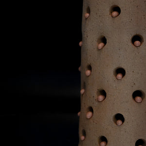 Fiona Roberts, Impaled & Impaler (detail), 2024, stoneware with glaze, 35 x 11 x 11 cm each