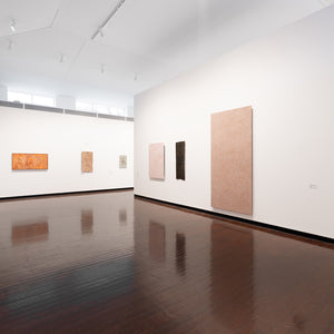 Installation of 'Material Nature', curated by Dr Anne-Marie Jean, at the ANU Drill Hall Gallery, 2025. Photo by Oscar Capezio